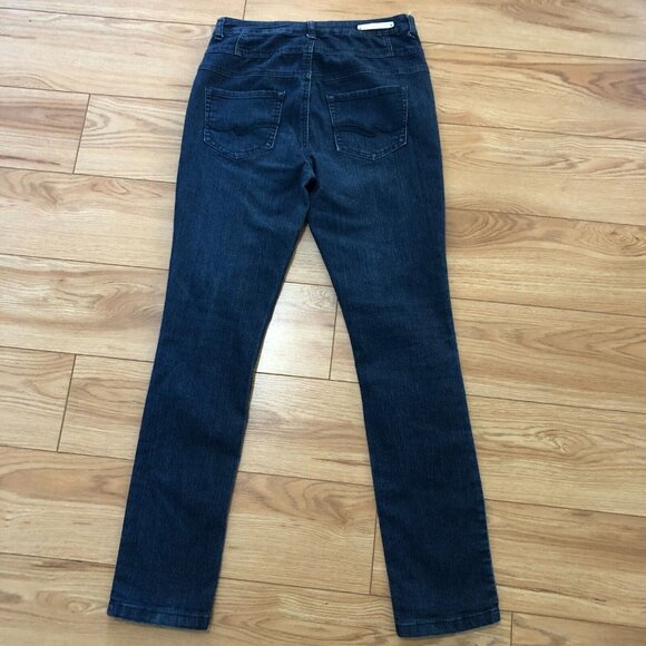 Almost Famous High Rise Jeans Women's 9 Skinny Button Fly Dark Wash Denim EUC - Picture 3 of 3